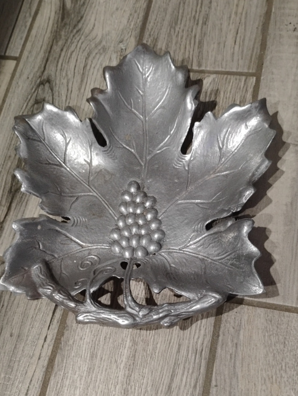 Vintage Eurocraft Grape Leaf Shaped Serving Dish